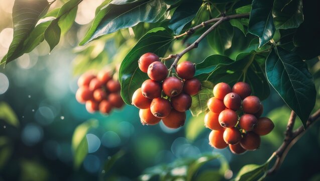 Ripe jujube fruits nestled in green foliage on a tree branch, showcasing natural harvest