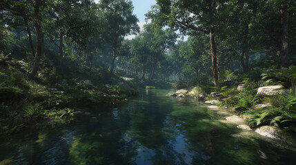 Obraz premium Dense Forest Around