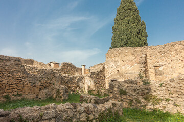 Site archéologique de Pompéi près de Naples. Italie
