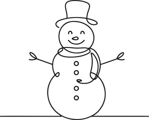 Cute Christmas Snowman Icon
