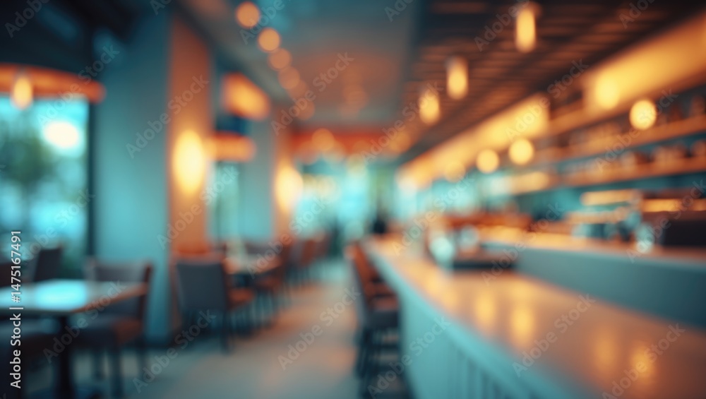 Poster restaurant background with abstract defocus effect