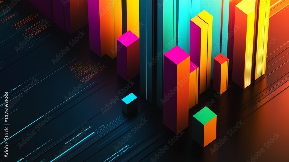 Aufkleber a minimalist financial graph illustrating profit margins over time, featuring sleek lines and a prof