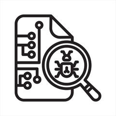 Anomaly Detection simple line icon