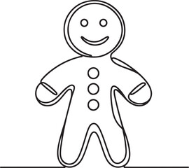Gingerbread Man Christmas Icon