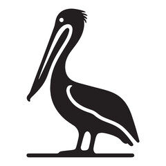 Majestic Pelican silhouette in endless skies – Pelican illustration – Minimalist Pelican vector – Bird silhouette

