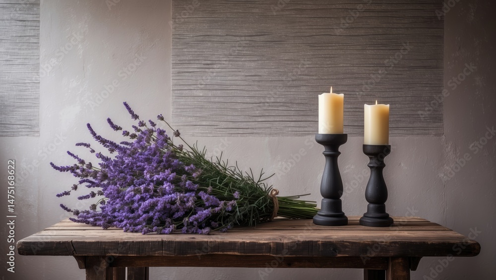 Aufkleber Charming grey wall with an array of related objects