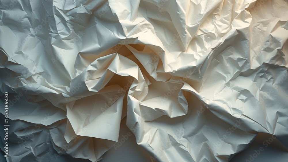 Poster backdrop of crumpled paper in large format.