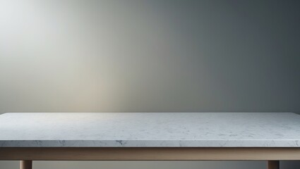 Bare granite stone table positioned in front of a wall.