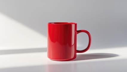 New red ceramic vessel isolated on a white canvas