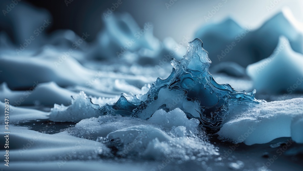 Aufkleber surface texture of frosty ice
