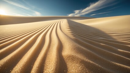 Texture of dry sand and dune patterns for nature-inspired wallpaper design