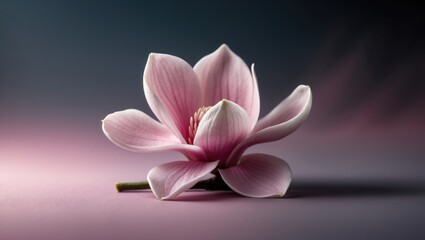 Magnolia Bloom Valentine's Card with Gradient Background