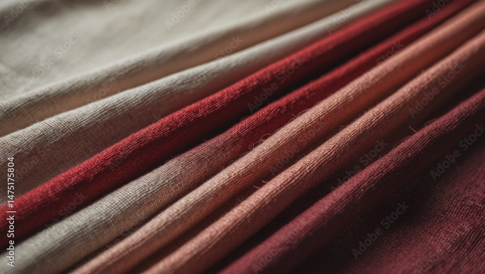 Poster textured red linen fabric as background element