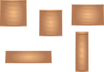 A set of wooden frames with light brown wood texture and beveled edges.