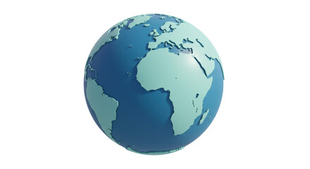 Isolated Cartoon Earth Globe