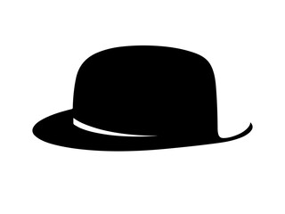 black bowler hat