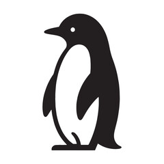 Arctic Champion Penguin silhouette – Penguin illustration – Minimalist Penguin vector – Bird silhouette

