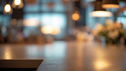 Obraz premium Out-of-focus coffee shop or restaurant setting for background use