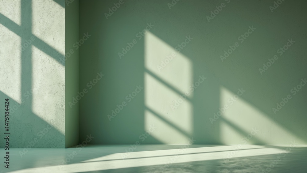 Poster Blank Cement Texture Backdrop with Light and Shadow on Rough Surface for Product Presentation