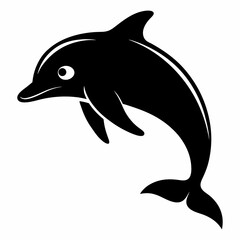 Fototapeta premium dolphin isolated on white background