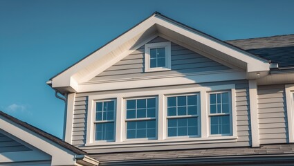 Elegant Residential Building with Pitched Roof, Attic Window, and Shed Dormer in Greater Boston