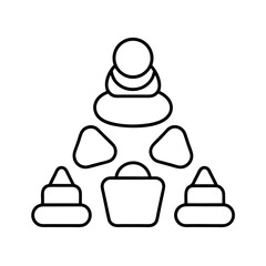 Fototapeta premium Simple Play Doh Set Line Art Vector Drawing