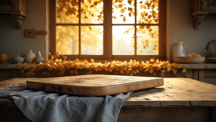 Background of kitchen place and window space for meals