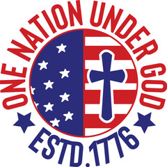 Obraz premium One Nation Under God