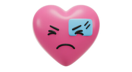 Isolated Heart with Eye Patch