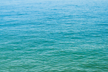 Empty beach and city on the beach,blue sea and view of nice tropical in summer time and sunny..