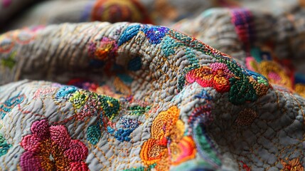 Handwoven Nakshi Kantha Features Vibrant Colors