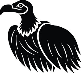 Bird of prey head cartoon vector illustration isolated on white