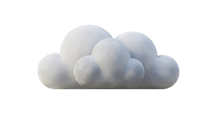 Isolated White Fluffy Cloud