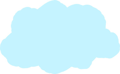 Baby blue cloud flat vector