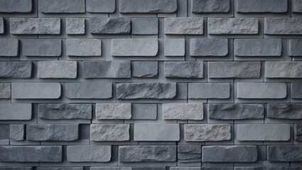 Obraz premium Gray stone fence set before a white brick wall background