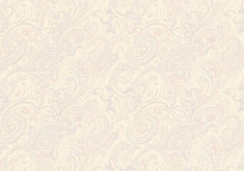 Fototapeta premium Cream Beige Ornamental Paisley Texture