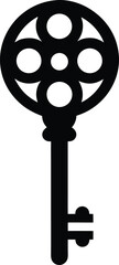 Obraz premium ancient key icon vector illustration