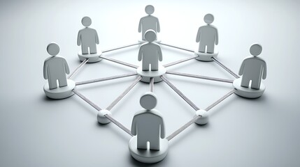 Conceptual graphic depicting network connections and teamwork