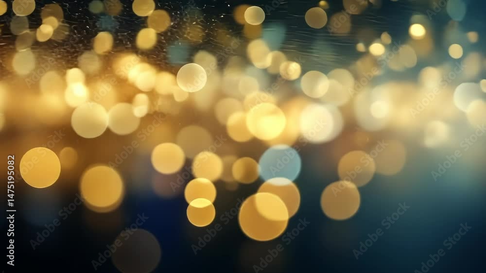 Poster Abstract background with colorful bokeh and holiday or festive lights.