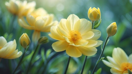 Fototapeta premium Charming floral scenery backdrop