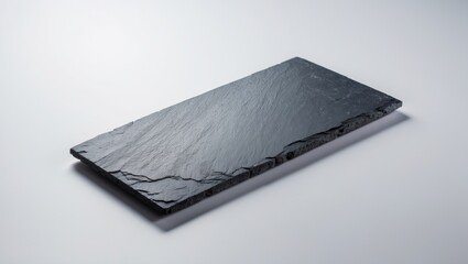 Slate in rectangular shape isolated on white