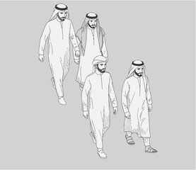 Arab men_Axonometric view