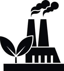 greenhouse gas icon vector illustration