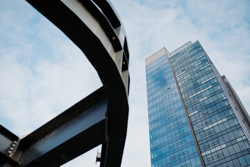 Low-angle view of modern skyscraper
