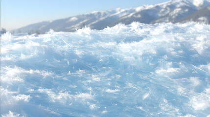 with frozen bubbles cracks and layered frost patterns