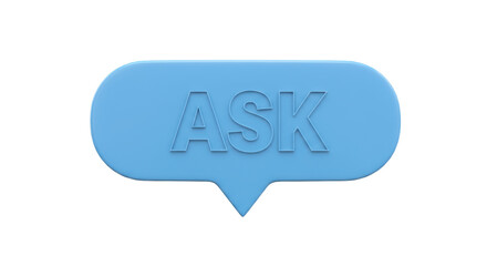 Isolated Ask Speech Bubble