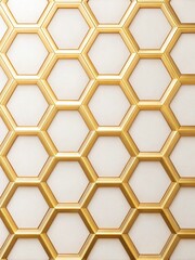 Obraz premium Abstract geometric hive pattern featuring subtle gold gradient for World Bee Day celebration