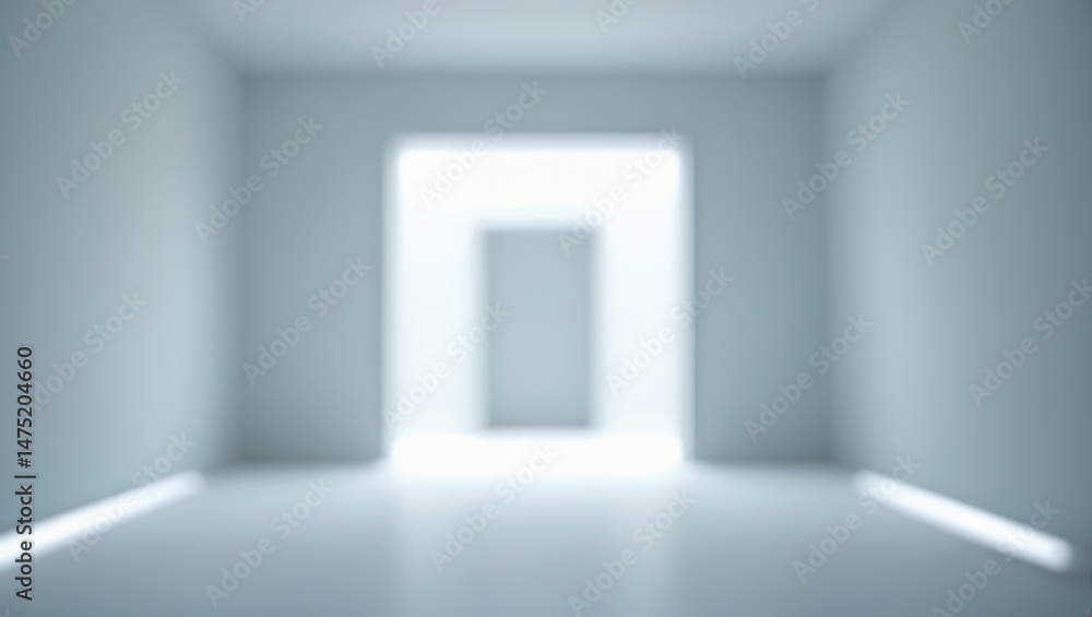Poster bright, out-of-focus white background with abstract patterns