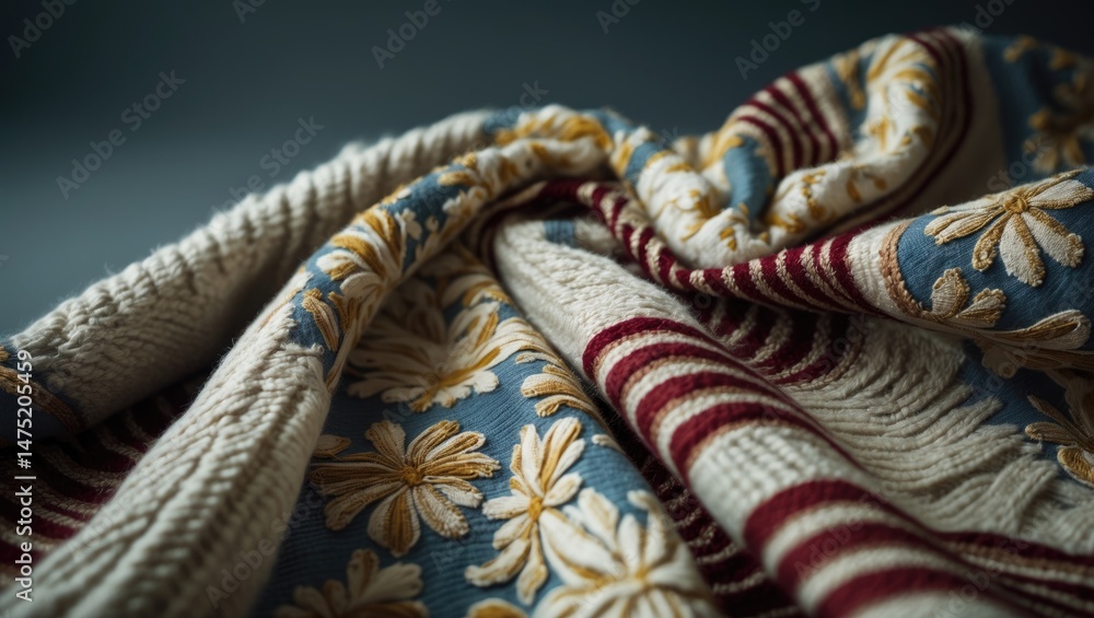 Poster The texture and motif of a blanket
