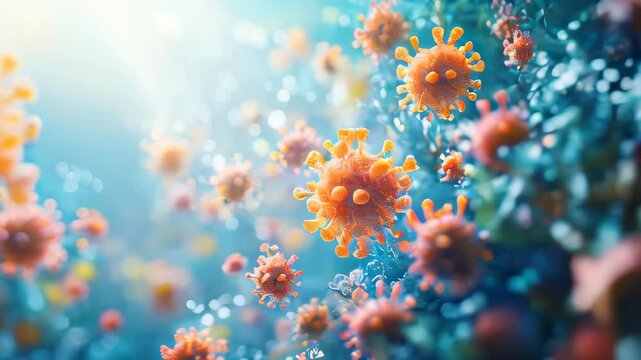 video of A colored scanning electron micrograph showing bacteria cultured from a human beard, containing human-pathogenic bacteria